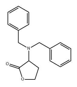 2(3H)-Furanone, 3-[bis(phenylmethyl)amino]dihydro- Structure