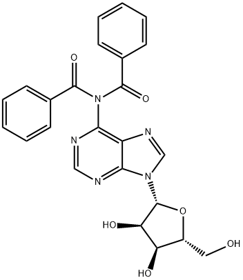 N-Benzoyl-N-(9-((2R,3R,4S,5R)-3,4-dihydroxy-5-(hydroxymethyl)tetrahydrofuran-2-yl)-9H-purin-6-yl)benzamide Structure