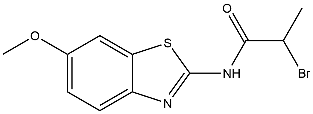 2-Bromo-N-(6-methoxy-2-benzothiazolyl)propanamide Structure