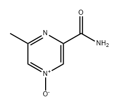 2-Pyrazinecarboxamide, 6-methyl-, 4-oxide 구조식 이미지