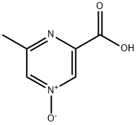 2-Pyrazinecarboxylic acid, 6-methyl-, 4-oxide 구조식 이미지