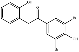 Ethanone, 1-(3,5-dibromo-4-hydroxyphenyl)-2-(2-hydroxyphenyl)- Structure