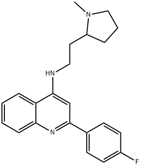 2-(4-Fluorophenyl)-N-(2-(1-methylpyrrolidin-2-yl)ethyl)quinolin-4-amine Structure