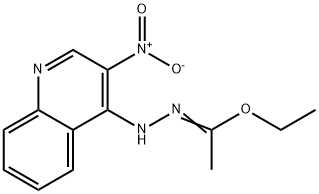 Ethyl N''-(3-nitroquinolin-4-yl)acetohydrazonate 구조식 이미지