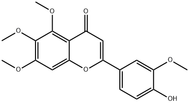 4H-1-Benzopyran-4-one, 2-(4-hydroxy-3-methoxyphenyl)-5,6,7-trimethoxy- Structure