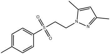 1H-Pyrazole, 3,5-dimethyl-1-[2-[(4-methylphenyl)sulfonyl]ethyl]- 구조식 이미지