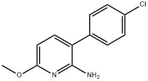 2-Pyridinamine, 3-(4-chlorophenyl)-6-methoxy- Structure