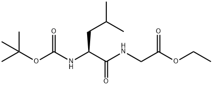 Glycine, N-[(1,1-dimethylethoxy)carbonyl]-L-leucyl-, ethyl ester Structure