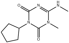 1,3,5-Triazine-2,4(1H,3H)-dione, 3-cyclopentyl-1-methyl-6-(methylamino)- 구조식 이미지