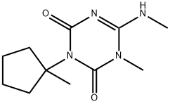 1,3,5-Triazine-2,4(1H,3H)-dione, 1-methyl-6-(methylamino)-3-(1-methylcyclopentyl)- 구조식 이미지