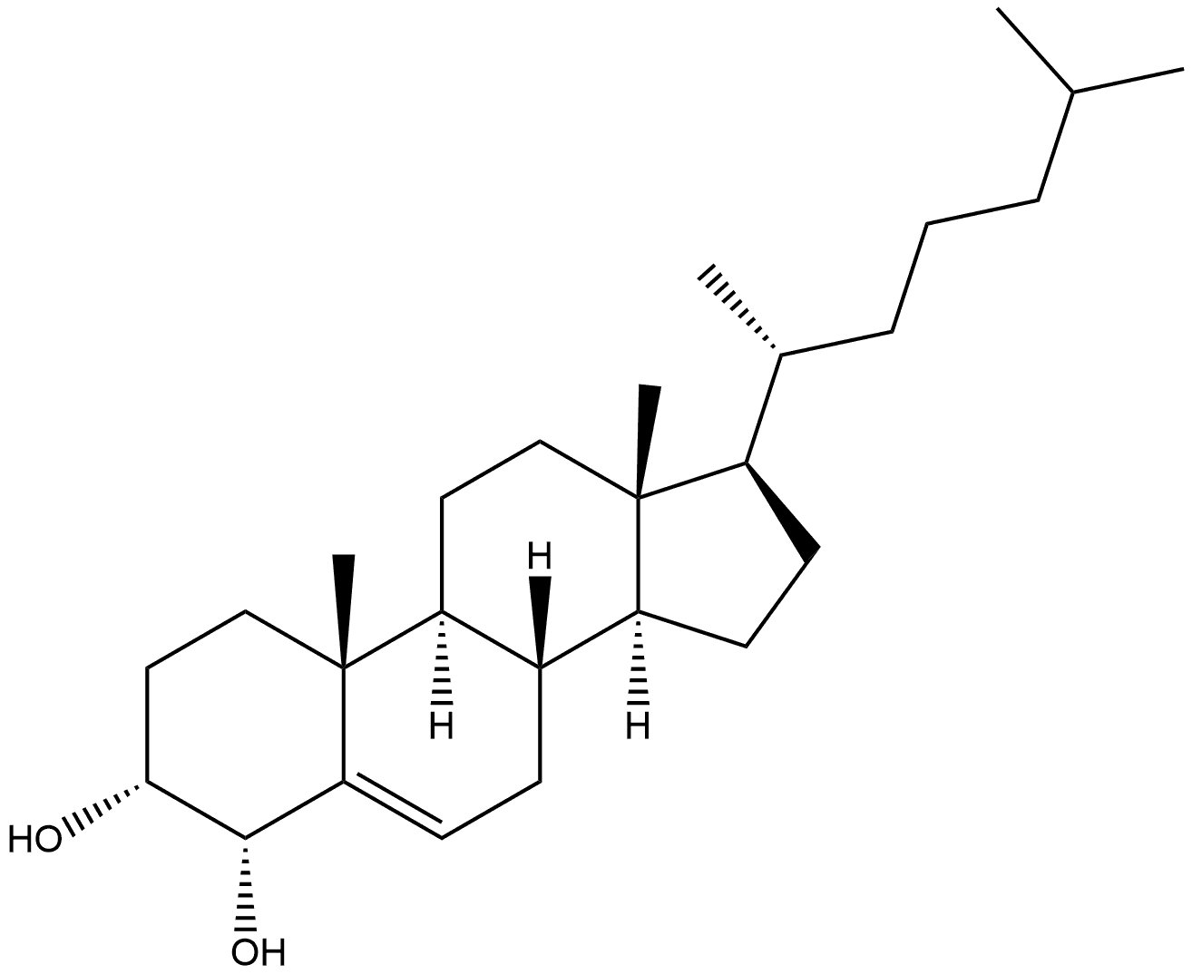 Cholest-5-ene-3a,4a-Diol Structure