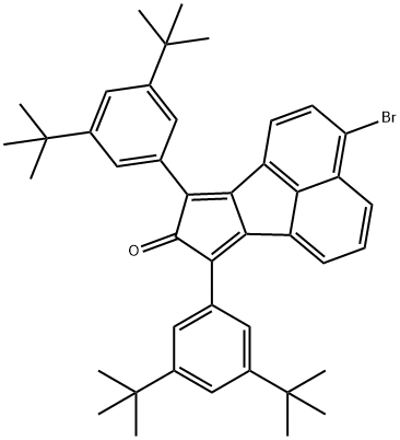 3-bromo-7,9-bis(3,5-di-tert-butylphenyl)-8H-cyclopenta[a]acenaphthylen-8-one 구조식 이미지