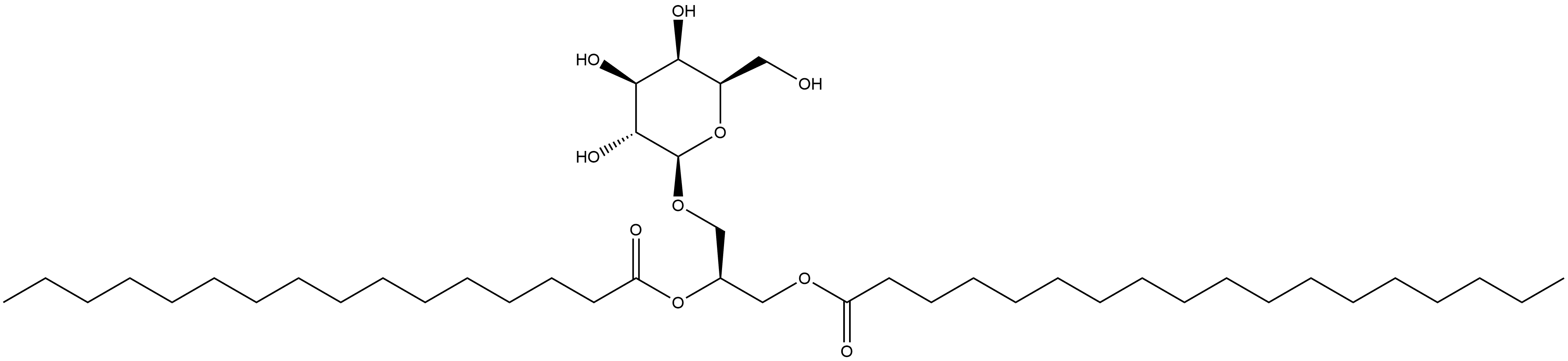 β-D-Galactopyranoside, (2S)-2-[(1-oxohexadecyl)oxy]-3-[(1-oxooctadecyl)oxy]propyl Structure