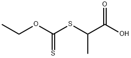 Propanoic acid, 2-[(ethoxythioxomethyl)thio]- Structure