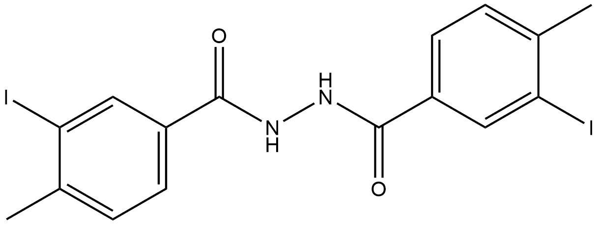 3-iodo-N'-(3-iodo-4-methylbenzoyl)-4-methylbenzohydrazide 구조식 이미지