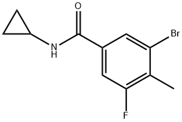 Benzamide, 3-bromo-N-cyclopropyl-5-fluoro-4-methyl- Structure