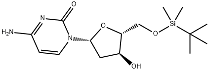 2'-Deoxy-5'-O-[(1,1-dimethylethyl)dimethylsilyl]-cytidine 구조식 이미지