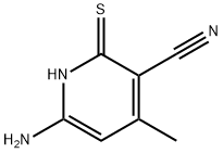 3-Pyridinecarbonitrile, 6-amino-1,2-dihydro-4-methyl-2-thioxo- Structure