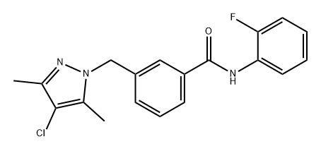 Benzamide, 3-[(4-chloro-3,5-dimethyl-1H-pyrazol-1-yl)methyl]-N-(2-fluorophenyl)- Structure