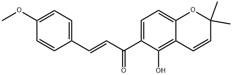 2-Propen-1-one, 1-(5-hydroxy-2,2-dimethyl-2H-1-benzopyran-6-yl)-3-(4-methoxyphenyl)-, (2E)- Structure