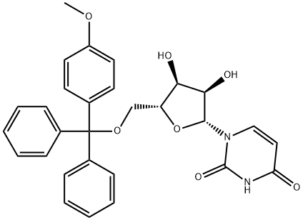 Uridine, 5'-O-[(4-methoxyphenyl)diphenylmethyl]- Structure