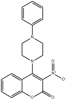 3-Nitro-4-(4-phenylpiperazin-1-yl)-2H-chromen-2-one 구조식 이미지
