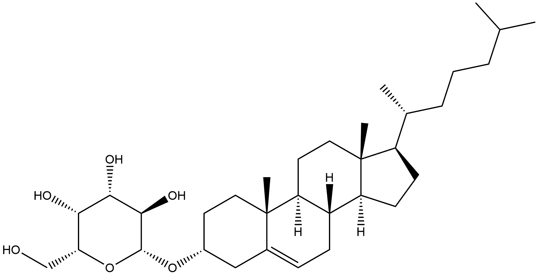 β-D-Galactopyranoside, (3β)-cholest-5-en-3-yl Structure