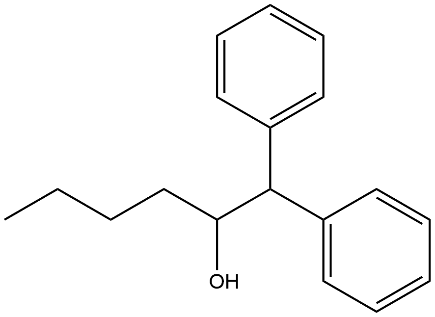 1,1-Diphenylhexan-2-ol Structure