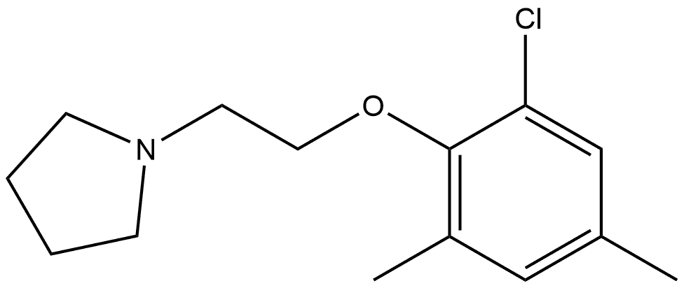 1-[2-(2-Chloro-4,6-dimethylphenoxy)ethyl]pyrrolidine Structure