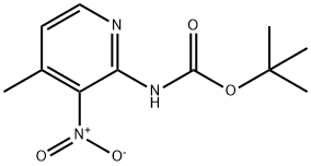 Carbamic acid, (4-methyl-3-nitro-2-pyridinyl)-, 1,1-dimethylethyl ester (9CI) Structure