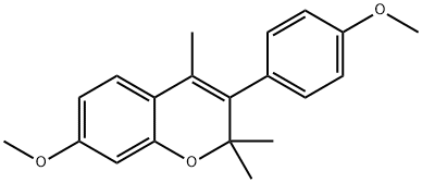 7-Methoxy-3-(4-methoxyphenyl)-2,2,4-trimethyl-2H-chromene Structure