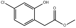 Benzeneacetic acid, 4-chloro-2-hydroxy-, methyl ester 구조식 이미지