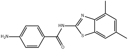 Benzamide, 4-amino-N-(4,6-dimethyl-2-benzothiazolyl)- Structure