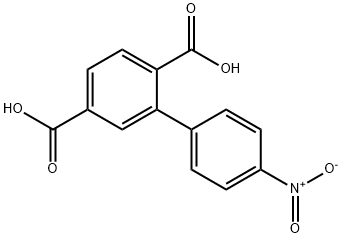 [1,1'-Biphenyl]-2,5-dicarboxylic acid, 4'-nitro- Structure