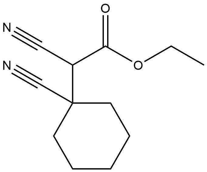 Cyclohexaneacetic acid, α,1-dicyano-, ethyl ester Structure