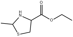 Ethyl 2-methylthiazolidine-4-carboxylate, 97% 구조식 이미지