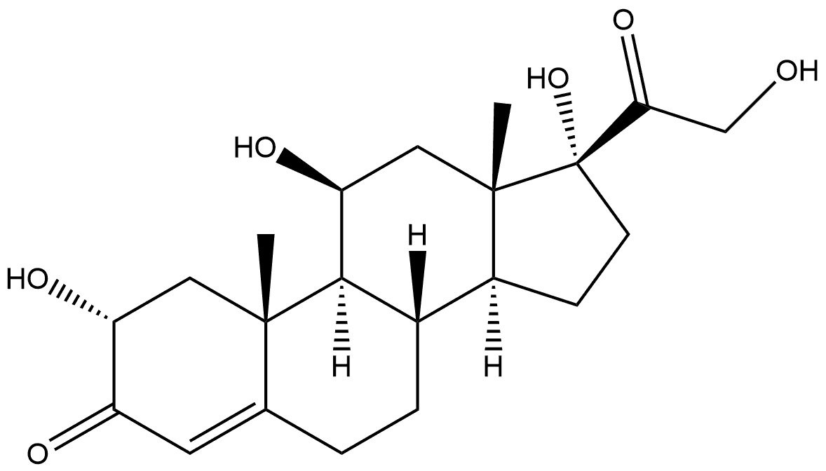 Pregn-4-ene-3,20-dione, 2,11,17,21-tetrahydroxy-, (2α,11β)- (9CI) Structure