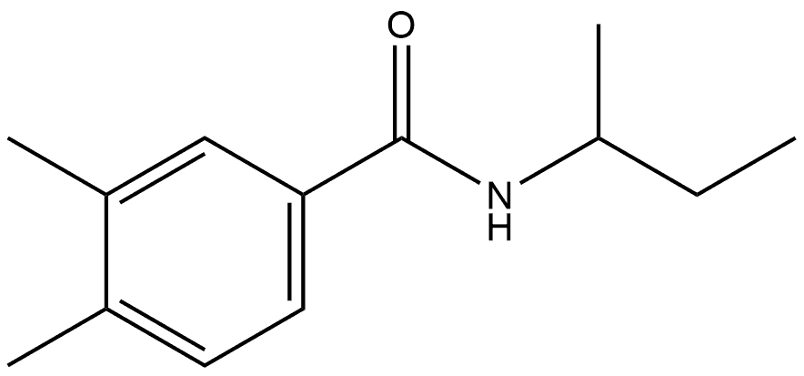 3,4-Dimethyl-N-(1-methylpropyl)benzamide Structure