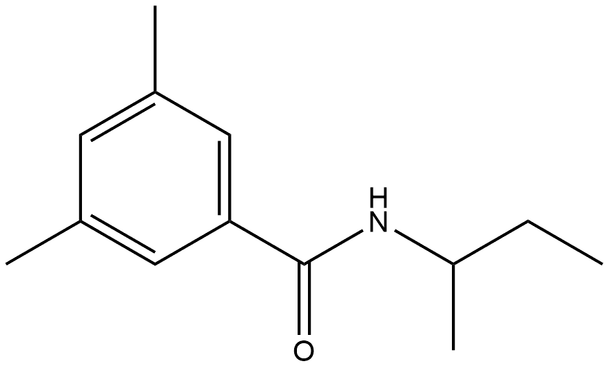 3,5-Dimethyl-N-(1-methylpropyl)benzamide Structure