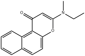 1H-Naphtho[2,1-b]pyran-1-one, 3-(ethylmethylamino)- Structure