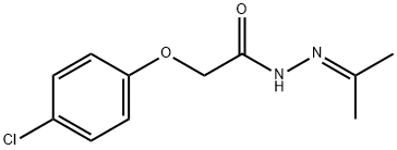 Acetic acid, 2-(4-chlorophenoxy)-, 2-(1-methylethylidene)hydrazide 구조식 이미지