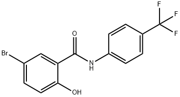 Benzamide, 5-bromo-2-hydroxy-N-[4-(trifluoromethyl)phenyl]- 구조식 이미지