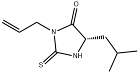 4-Imidazolidinone, 5-(2-methylpropyl)-3-(2-propen-1-yl)-2-thioxo-, (5S)- Structure