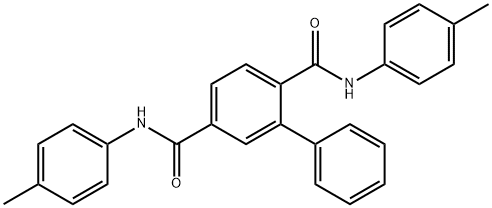 N~2~,N~5~-bis(4-methylphenyl)[1,1'-biphenyl]-2,5-dicarboxamide 구조식 이미지