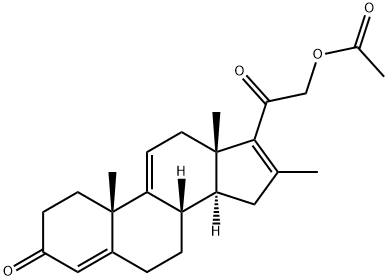 Pregna-4,9(11),16-triene-3,20-dione, 21-(acetyloxy)-16-methyl- 구조식 이미지