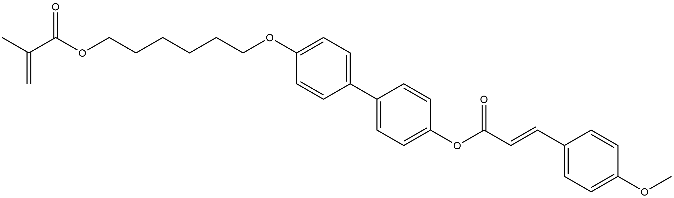 6-[[4′-[[(2E)-3-(4-Methoxyphenyl)-1-oxo-2-propen-1-yl]oxy][1,1′-biphenyl]-4-yl]oxy]hexyl 2-methyl-2-propenoate Structure