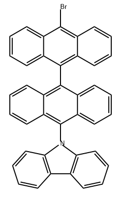 9H-Carbazole, 9-(10'-bromo[9,9'-bianthracen]-10-yl)- Structure