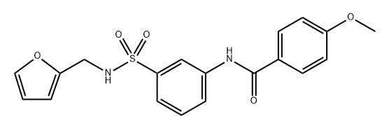 Benzamide, N-[3-[[(2-furanylmethyl)amino]sulfonyl]phenyl]-4-methoxy- 구조식 이미지