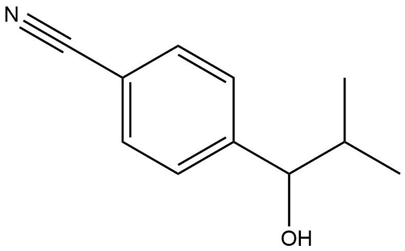 4-(1-hydroxy-2-methylpropyl)benzonitrile Structure