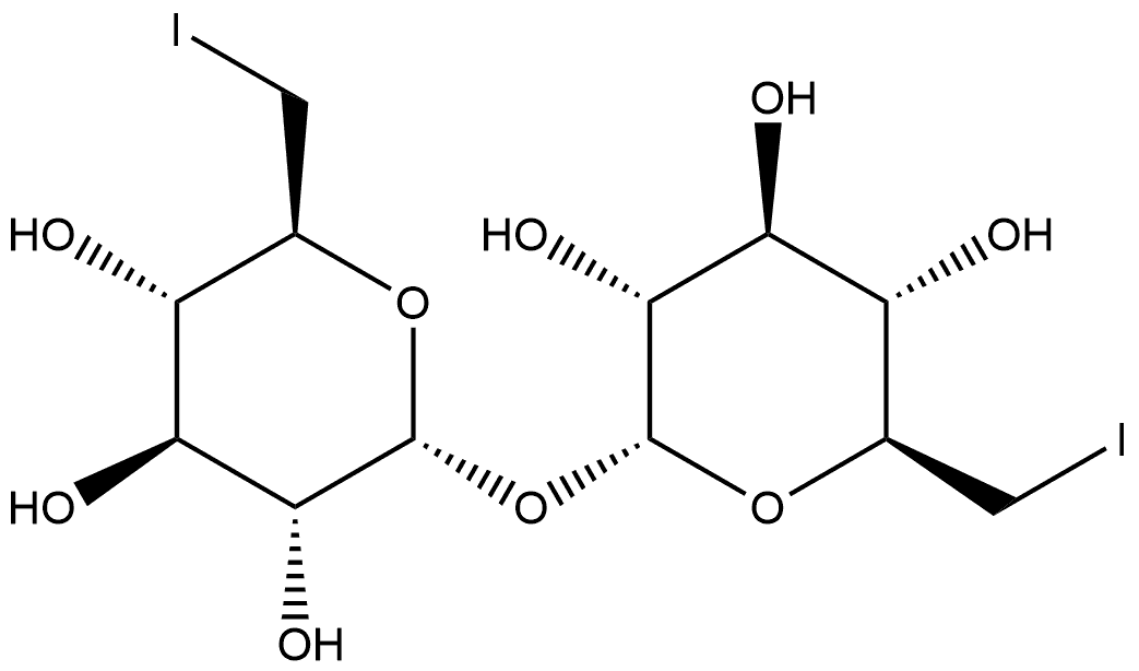 α-D-Glucopyranoside, 6-deoxy-6-iodo-α-D-glucopyranosyl 6-deoxy-6-iodo- Structure